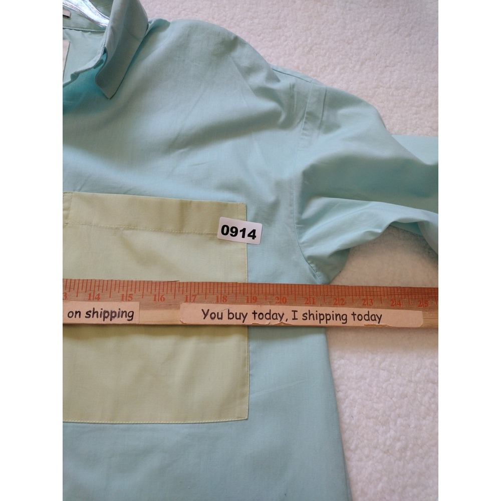 Abercrombie And Fitch Shirt Womens Small Blue Long Sleeve Oversized‎ Button Up - Picture 7 of 8